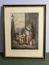 Cries Of London Milk Maids Vintage Framed Print Plate 2
