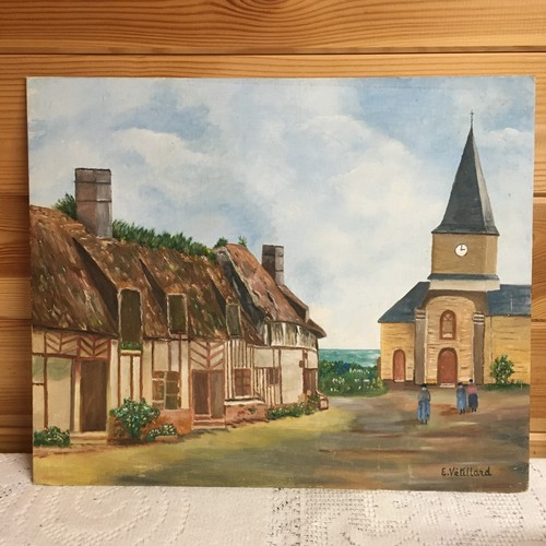 Vintage naive oil - vintage, painting