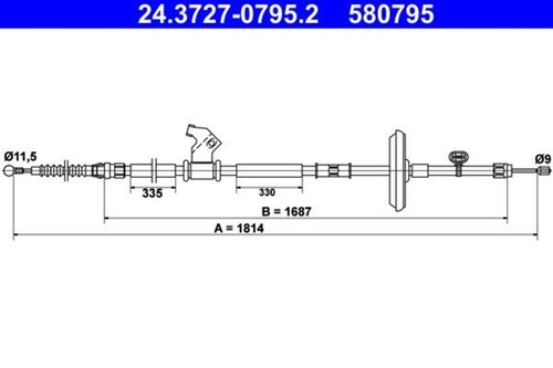 Parking brake cable ate fits - ate,