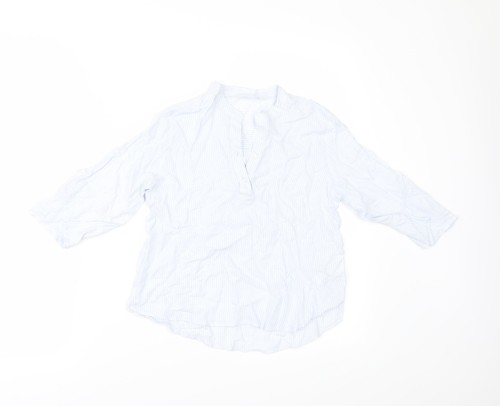 Girls blue striped tunic - blue,