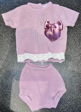 Baby Girl Spanish Style Jam Pants And Top Knitted BOW 2 Piece Outfit 0-3 Months