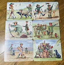 Bryn Parry Rules Of The Game Table Placemats x6 Vintage Decor