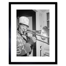 Music Photo Portrait Jazz Trombone Legend Sandy Williams Framed Print 12x16 Inch