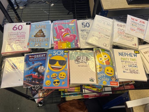 100 greetings cards - 100, joblot