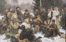 OIL PAINTING WW2 USSR Soldiers