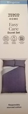 Tesco Easycare Duvet Set Blue Reversible Kingsize 230 x 220cm
