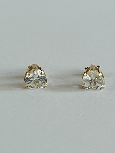 9ct yellow gold clear stone - yellow,