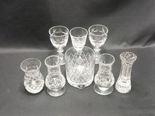 5 Piece Tutbury Crystal Whiskey Tumbler & Shot Glass Bud Vases Plus More