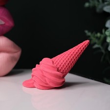 Pink Flock Ice Cream Sculpture