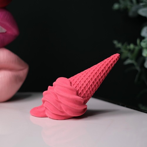 Pink flock ice - flock,