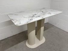 Furniture Village Avorio Marble Ceramic Glass Bar Table RRP £879