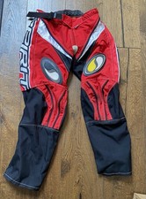 Scott Leathers Spirit Motorbike Trousers Size 26 Child’s Red And Black