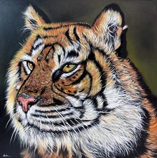 Tiger wildlife original oil - tiger,