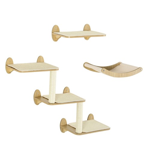 Pawhut 3pcs wall - 3pcs, mounted
