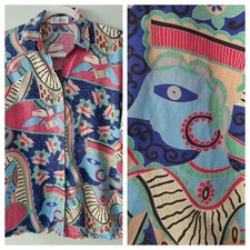 Vintage RARE Betty Barclay Incollection M Ethnic Indian Multicolour Blouse