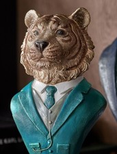 Next Teal Blue Tiger Bust Head