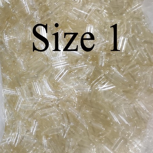 Size clear empty - 1, gelatin