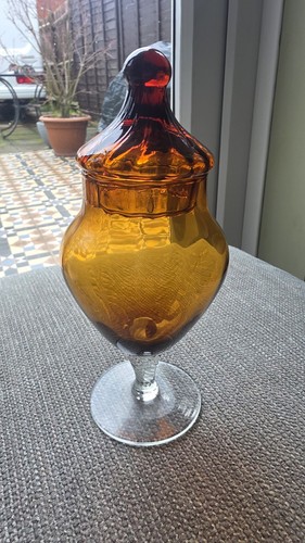 Amber glass apothecary - , jar