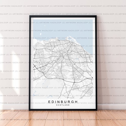Edinburgh map poster print - map,