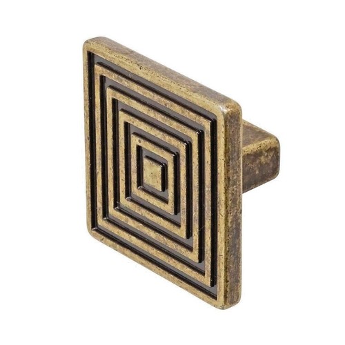 Square drawer knobs solid - square, zinc
