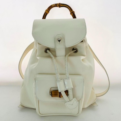 Gucci bamboo backpack leather - gucci,