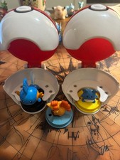 Red Pokeball Kids Toy - Pokemon - Button Open - Plus extra Vulpix - Retro