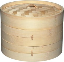 KitchenCraft World of Flavours 2cm Bamboo Steamer Basket, 2 Tier, Ideal for Best