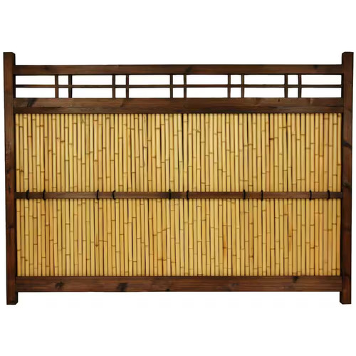 Bamboo garden fence - garden,