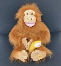 The Puppet Company Ltd Orangutan Monkey With Banana 30” Soft Toy Hand Puppet