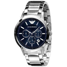 NEW Genuine EMPORIO ARMANI Chronograph 43mm Navy Blue Dial Men's Watch AR2448