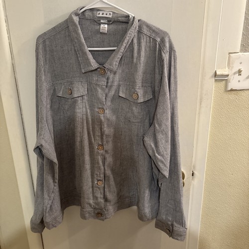 Dash linen striped jacket - dash,