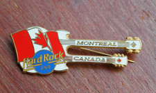 Montreal Canada Hard Rock Cafe Canada flag double neck guitar pin
