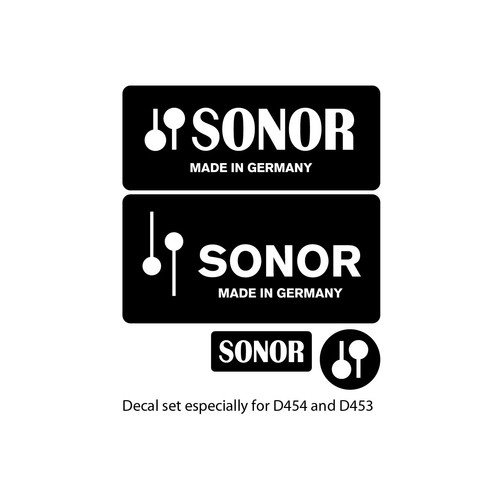 Drum badge sonor - drum, decal