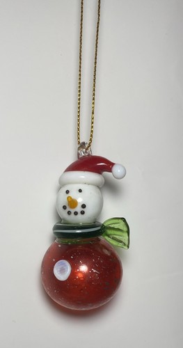 Christmas glass snowman - christmas,