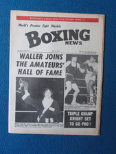 Boxing News Magazine - 10/5/74 - Terry Waller  Duncan Berndt Billy Knight Cover