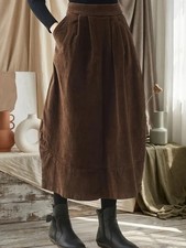 Trendy Ladies Corduroy Skirt-