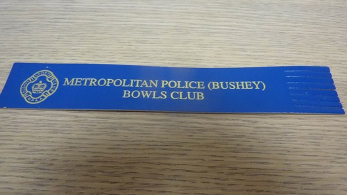 Bowls club book marker - club,