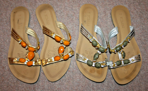 Bejewelled sandals with - bejewelled,