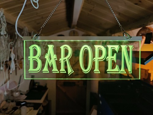Man cave open - man,