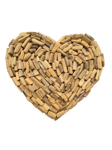 Driftwood wall heart - wall, large