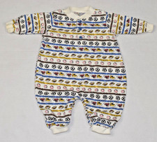 Vintage Baby One Piece Tad Little Size 0-6M 80s Football Baseball Soccer Sports
