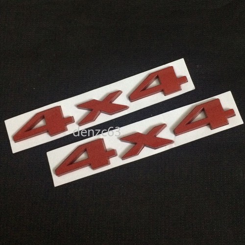 Red glossy 4x4 metal emblem - 4x4,