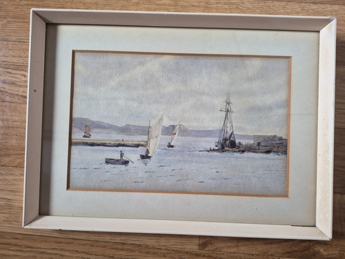 Vintage maritime watercolour - vintage,