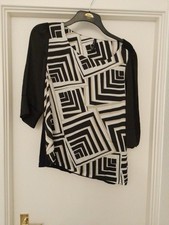 Ladies Next Top Black And White Beige Excellent Condition Size 12