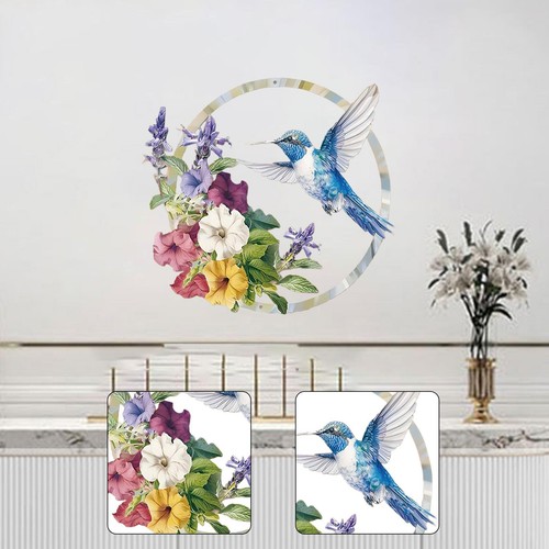 Hummingbird wall art round - hummingbird,