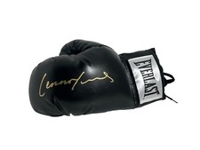 Lennox Lewis Autographed Black Everlast Boxing Glove JSA Witnessed *Gold