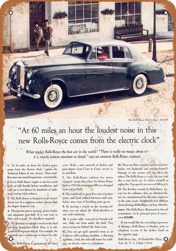 Metal sign 1959 rolls - metal,