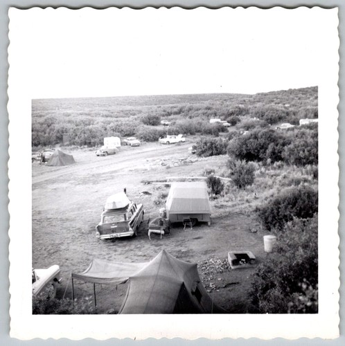 Vtg snapshot camping - snapshot, scene