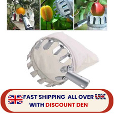 Farm Metal Fruit Picker High Apple Tree Catcher Tool Fruit Picking Steel UK