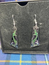 Sea Gems Enamel Hook Earrings